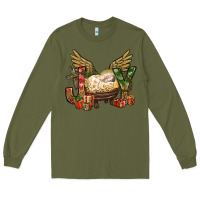 Army Green joy christmas with baby jesus bbs Long Sleeve Tee - BundleAndBundleShop