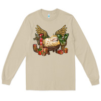 Mushroom joy christmas with baby jesus bbs Long Sleeve Tee - BundleAndBundleShop