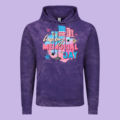 Happy Memorial Day Vintage Hoodie Designed By Fadigitalartstudio