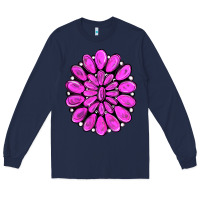Navy pink gemstone Long Sleeve Tee - RanaPortraitStore