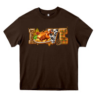 Chocolate Brown Love with Turkey Heavy Core Tee - texasbilliewilder
