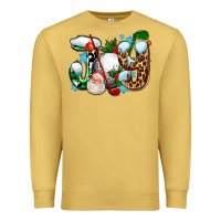 Antique Gold joy with golf and santas Premium Sweatshirt - AdoDesignShop