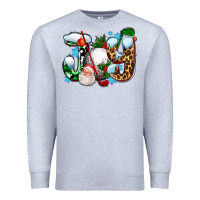 Heather Grey joy with golf and santas Premium Sweatshirt - AdoDesignShop