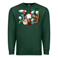 Sports Green joy with golf and santas Premium Sweatshirt - AdoDesignShop