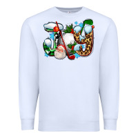 White joy with golf and santas Premium Sweatshirt - AdoDesignShop
