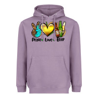 Lavender peace love beer Heavyweight Hoodie - AdoDesignShop