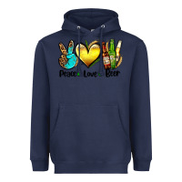 Navy peace love beer Heavyweight Hoodie - AdoDesignShop