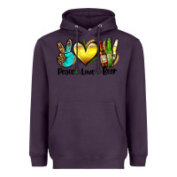 Plum peace love beer Heavyweight Hoodie - AdoDesignShop