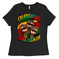Black im celebrating juneteenth  (1) Ladies Tee - CowGirlArtShop