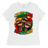White im celebrating juneteenth  (1) Ladies Tee - CowGirlArtShop