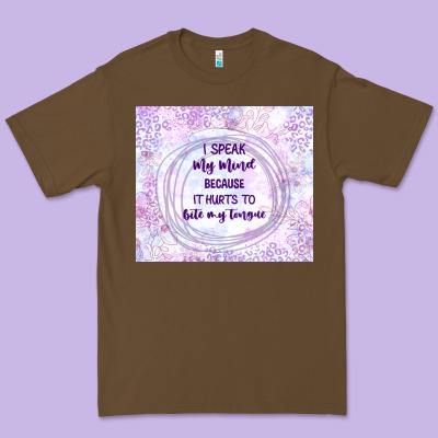 It Hurts To Bite My Tongue Premium Tee Designed By Tumblerdesignbyshophia