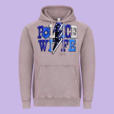 Police Wife Vintage Hoodie Designed By Fadigitalartstudio