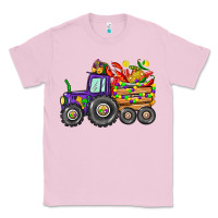 Bubblegum Pink mardi gras tractor Classic Tee - CowGirlArtShop