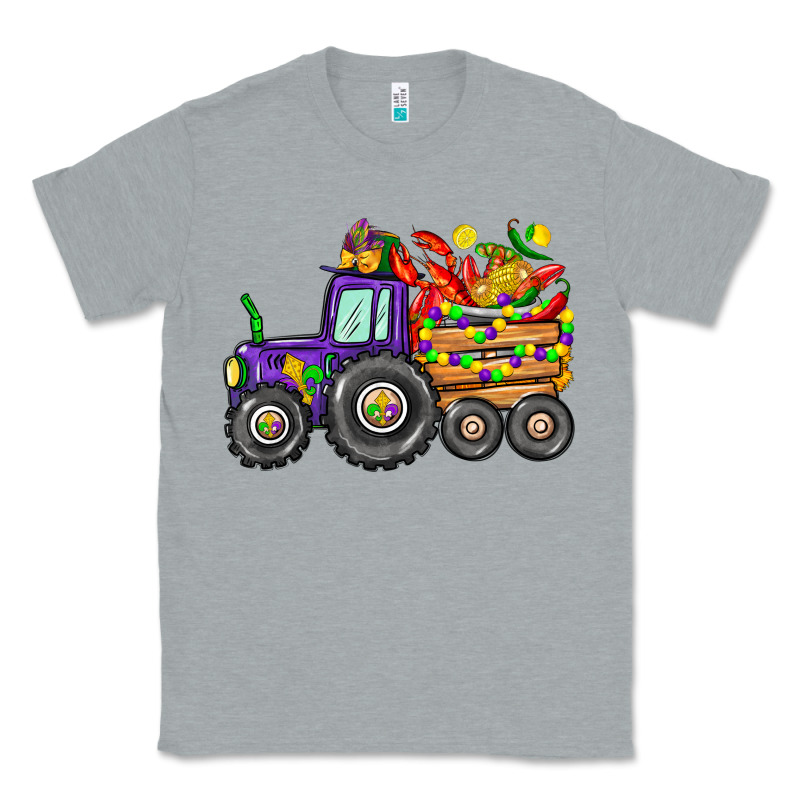 Mardi Gras Tractor Classic Tee by CowGirlArtShop | Teevron