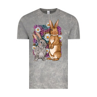 Cloud Rock Bunnys Easter with leopard background Vintage Tee - OliviaCreatesArt