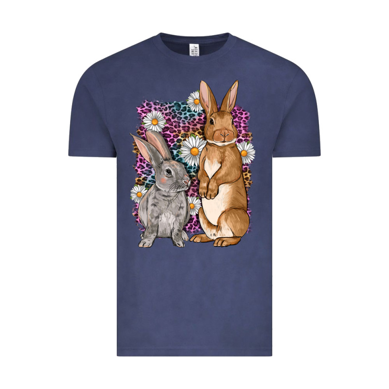 Bunnys Easter With Leopard Background Vintage Tee by OliviaCreatesArt | Teevron
