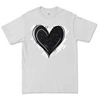Dove Grey black glitter heart Premium Tee - Jasminsmagicworld