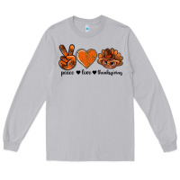 Moon Dust peace love thanksgiving bbs Long Sleeve Tee - BundleAndBundleShop
