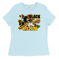 Baby Blue i am black history Ladies Tee - CowGirlArtShop