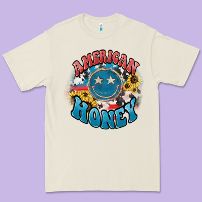 American Honey Smiley Premium Tee Designed By Howdyjamesfarm