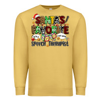 Antique Gold santas favorite speech therapist Premium Sweatshirt - AdoDesignShop