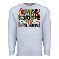 Heather Grey santas favorite speech therapist Premium Sweatshirt - AdoDesignShop