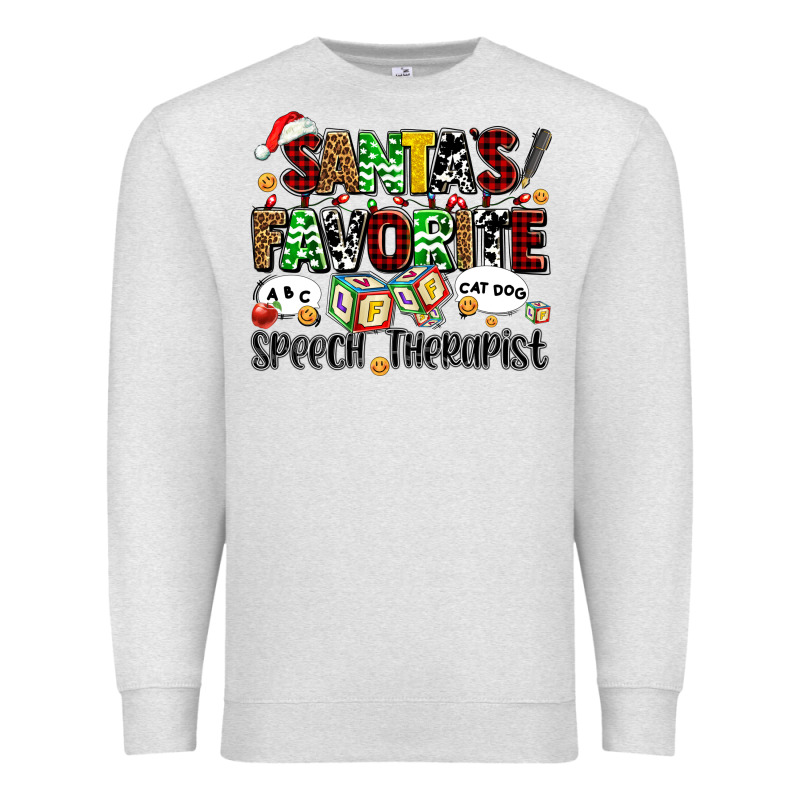 Santas Favorite Speech Therapist Premium Sweatshirt by AdoDesignShop | Teevron
