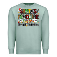 Seafoam santas favorite speech therapist Premium Sweatshirt - AdoDesignShop