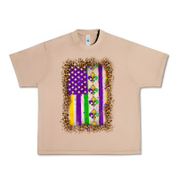 Burro mardi gras usa flag leopard Urban Heavy Tee - OliviaCreatesArt