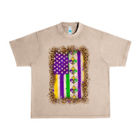 French Oak mardi gras usa flag leopard Urban Heavy Tee - OliviaCreatesArt