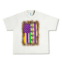Pistachio mardi gras usa flag leopard Urban Heavy Tee - OliviaCreatesArt