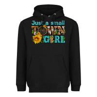 Black just a small town girl with sunflowers and money Heavyweight Hoodie - AdoDesignShop