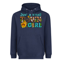 Navy just a small town girl with sunflowers and money Heavyweight Hoodie - AdoDesignShop