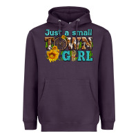 Plum just a small town girl with sunflowers and money Heavyweight Hoodie - AdoDesignShop