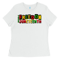 White freedom juneteenth Ladies Tee - CowGirlArtShop