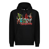 Black Merry Christmas Premium Hoodie - CowhideDigitalArt