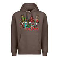 Coffee Merry Christmas Premium Hoodie - CowhideDigitalArt