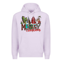 Lilac Merry Christmas Premium Hoodie - CowhideDigitalArt