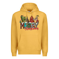 Mustard Merry Christmas Premium Hoodie - CowhideDigitalArt