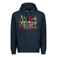 Navy Merry Christmas Premium Hoodie - CowhideDigitalArt