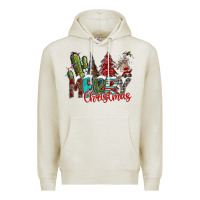 Oatmeal Heather Merry Christmas Premium Hoodie - CowhideDigitalArt