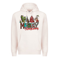 Pale Pink Merry Christmas Premium Hoodie - CowhideDigitalArt