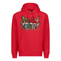 Red Merry Christmas Premium Hoodie - CowhideDigitalArt