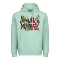 Seafoam Merry Christmas Premium Hoodie - CowhideDigitalArt