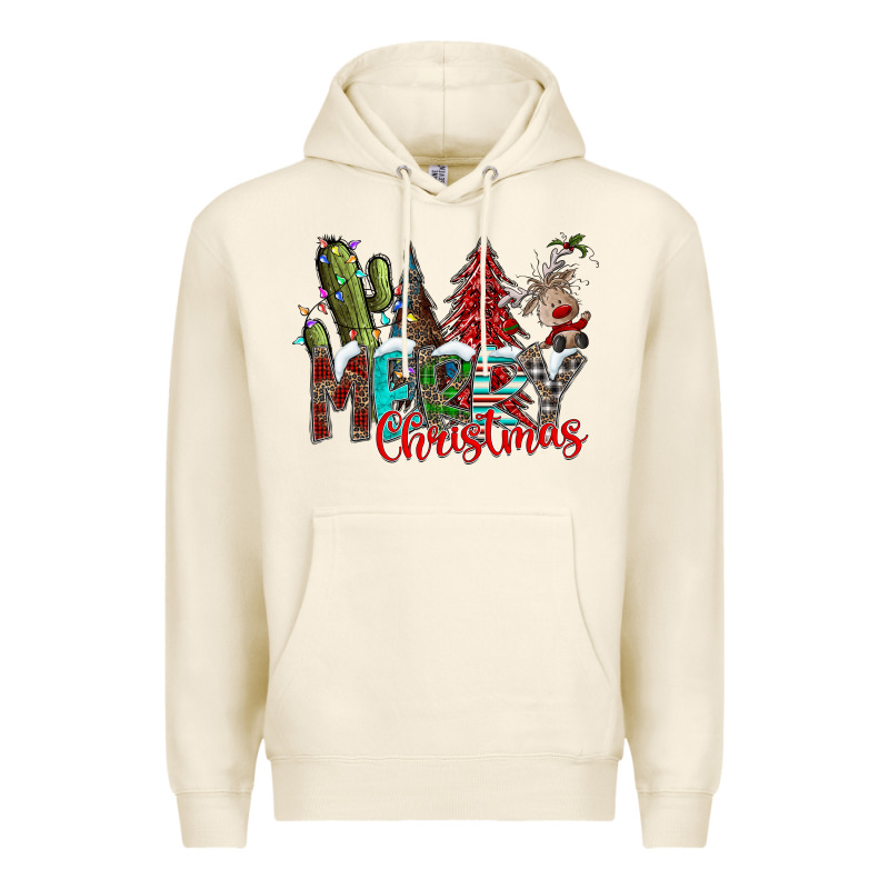 Merry Christmas Premium Hoodie by CowhideDigitalArt | Teevron