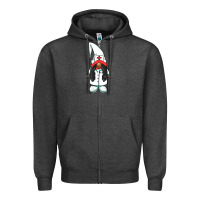 Charcoal Heather african american nurse gnome Zipper Hoodie - BarkalooDesign