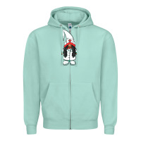 Seafoam african american nurse gnome Zipper Hoodie - BarkalooDesign