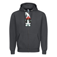 Smoke african american nurse gnome Zipper Hoodie - BarkalooDesign