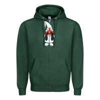 Sports Green african american nurse gnome Zipper Hoodie - BarkalooDesign