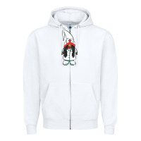 White african american nurse gnome Zipper Hoodie - BarkalooDesign